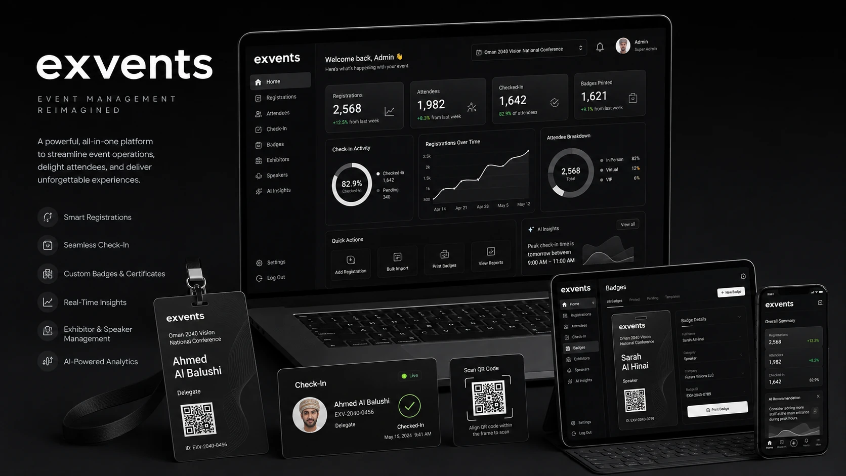 EXVENTS dashboard
